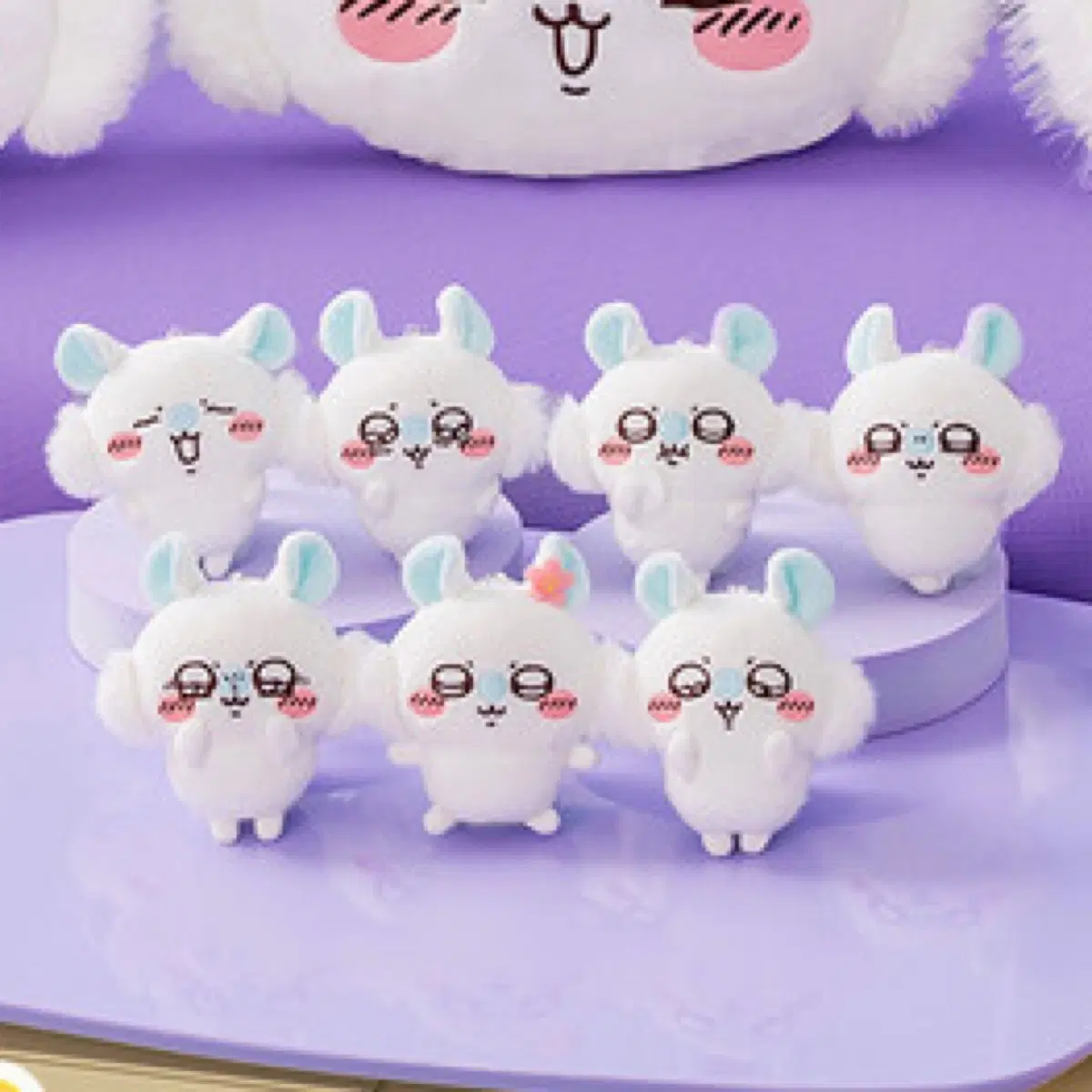 (7종 세트) 치이카와 모몽가 투성이 쿠지 복권 E상 마스코트 인형