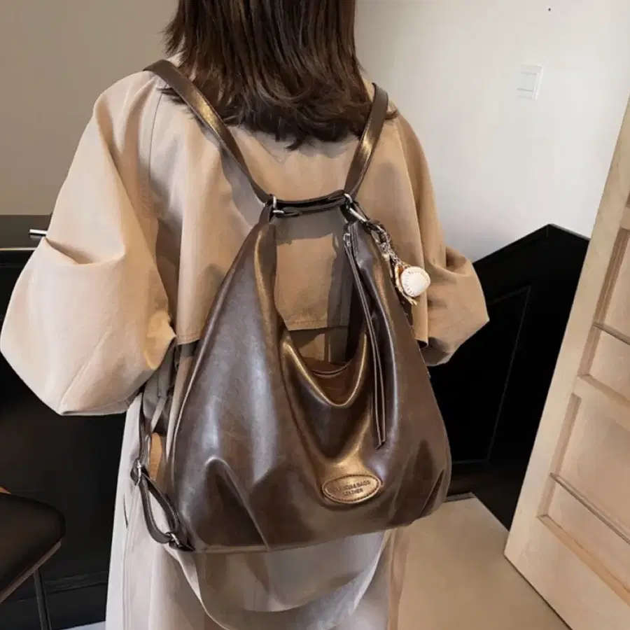 [새상품] 레더 셔링 3w 보부상 가방 숄더백 백팩 빅백