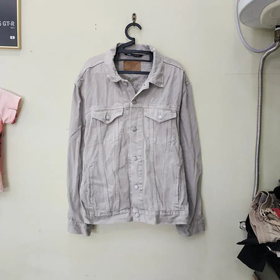 [XL] 자라 라이트 베이지 포켓 자켓