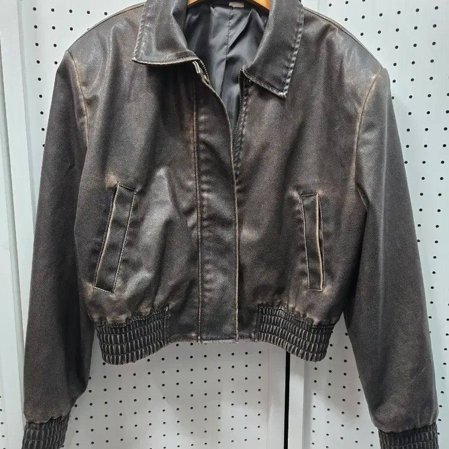(1857)h&M 빈티지워싱자켓 브라운