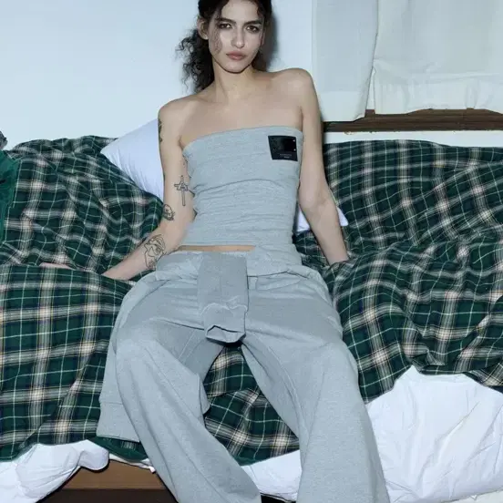 오도어 튜브탑 그레이 odor tube top gray