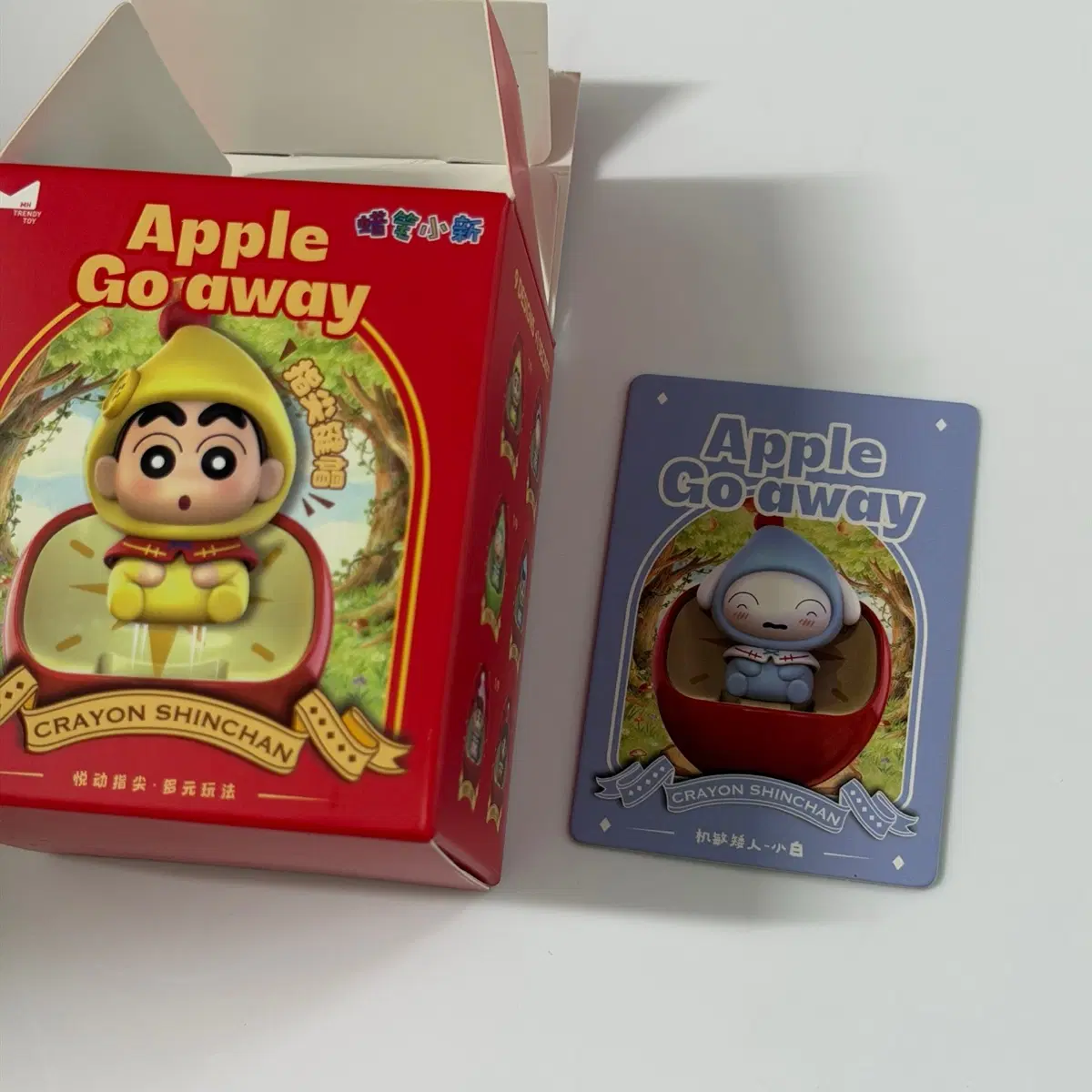 (미개봉/흰둥이) 짱구는못말려 apple go away 애플고어웨이 사과 백설공주 난쟁이 키캡 피규어