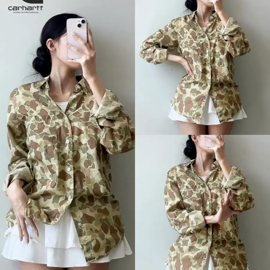 칼하트 카모 셔츠
