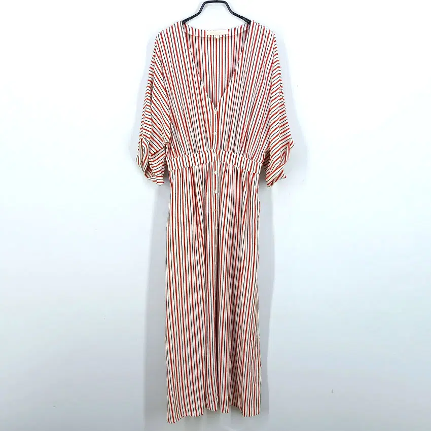바네사브루노 여름 얇은홑겹 롱원피스 아이보리84 (HU46606)