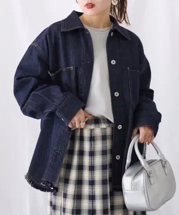 [ 2025 S/S 신상 ] 프린지 데님 오버 셔츠 자켓