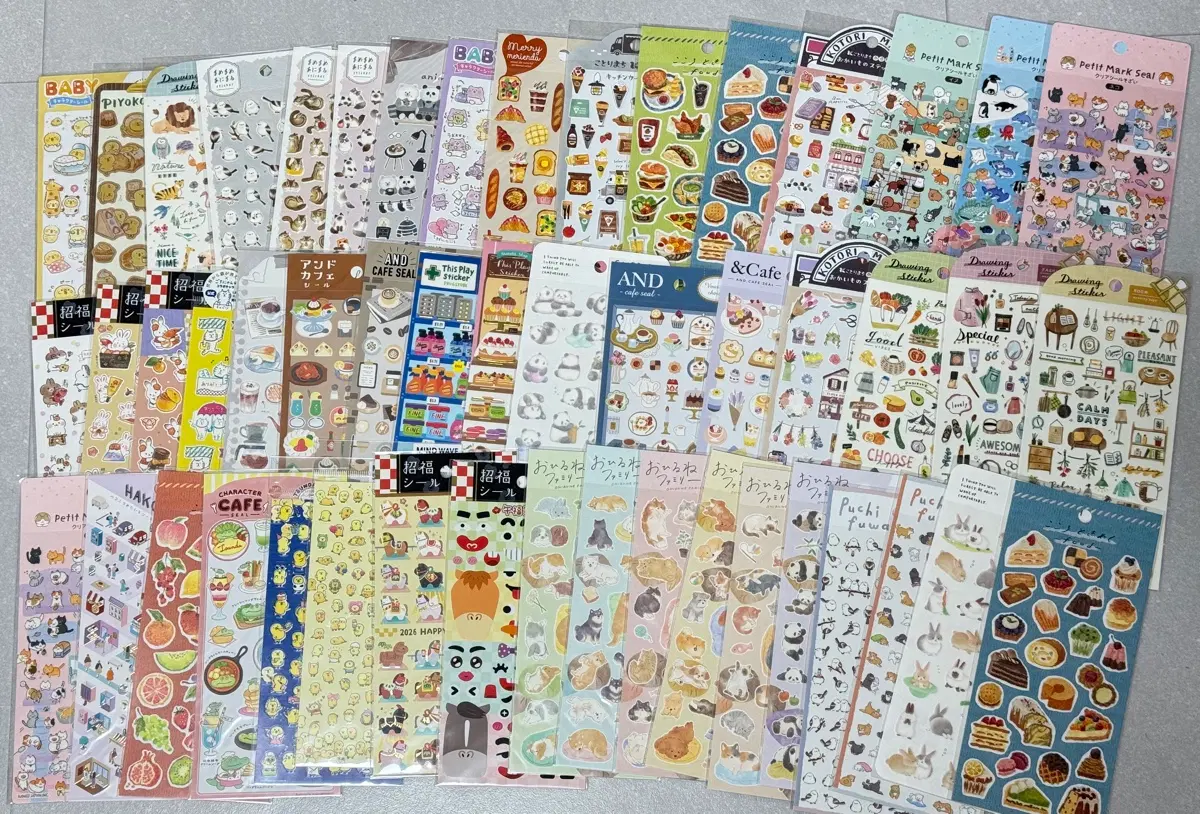 일본스티커 일본씰 마인드웨이브 카미오 50장 미개봉