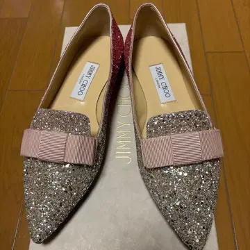 JIMMY CHOO 지미추 GALA 글리터 플랫 펌프스