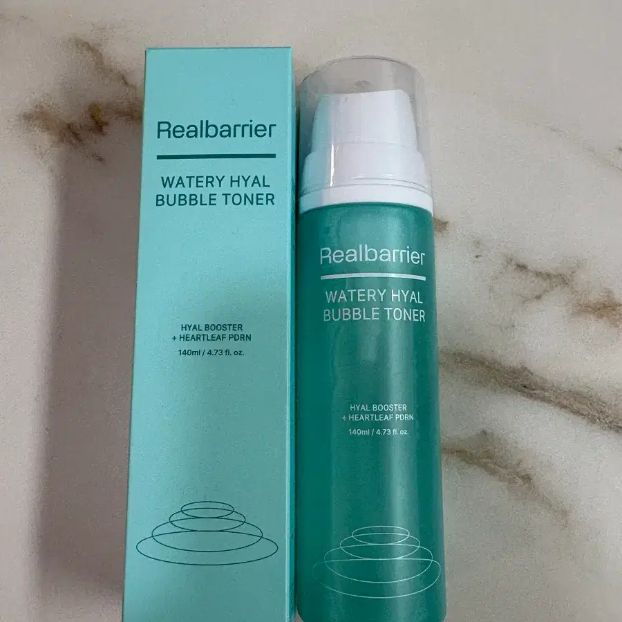 새상품 리얼베리어 워터리 히알 버블 토너 140ml