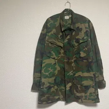 미군 실물 USMC ERDL 그린 리프 카모 파티그 S-R 1970년