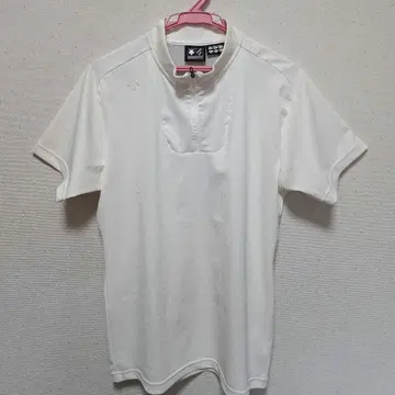 DESCENTE 남성용 골프웨어 반팔 셔츠 화이트 L