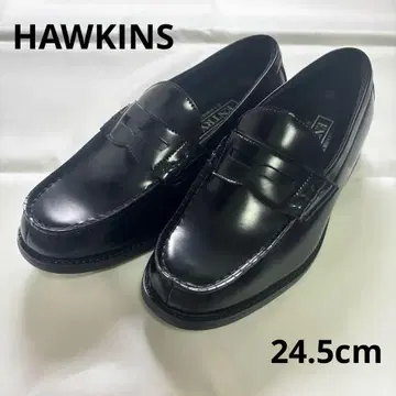 미사용 새상품! HAWKINS 진심 가벼운 로퍼 블랙 24.5cm EEE 남성용