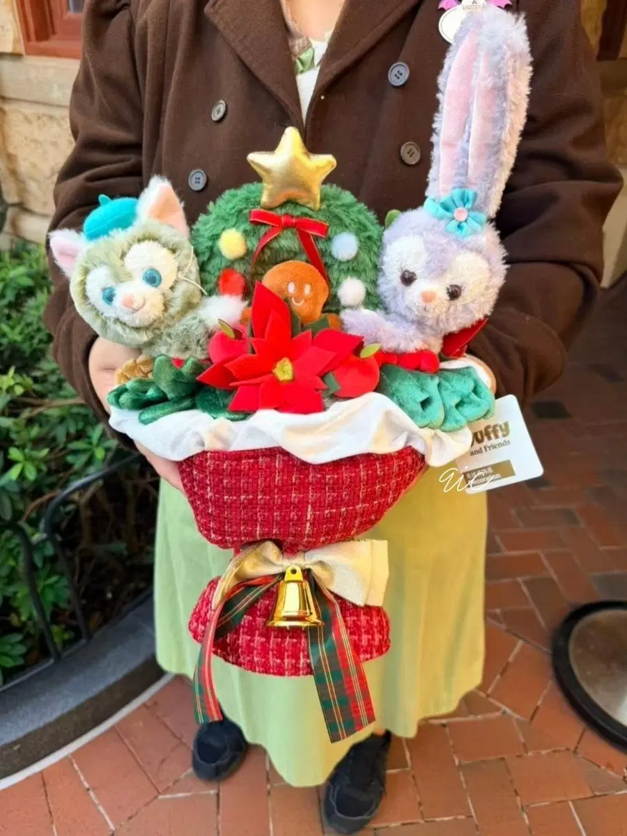 DISNEY RESORT 상하이 디즈니랜드 크리스마스 젤라토니/스텔라루 인형 꽃다발
