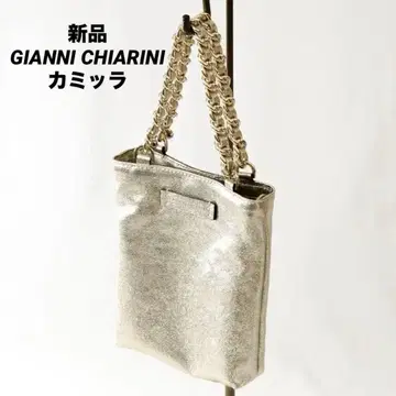 새상품 GIANNI CHIARINI 카미라 체인 숄더백 골드