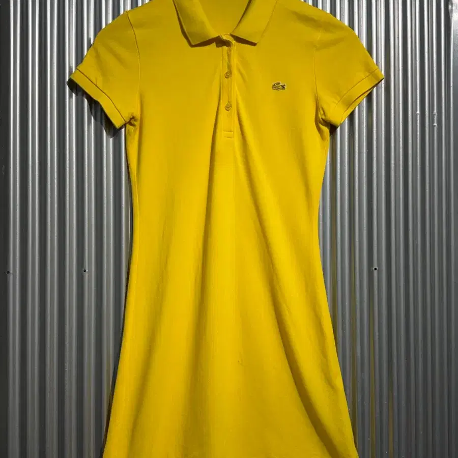 [S] 라코스테 LACOSTE 피케 카라 원피스 옐로우 3.9