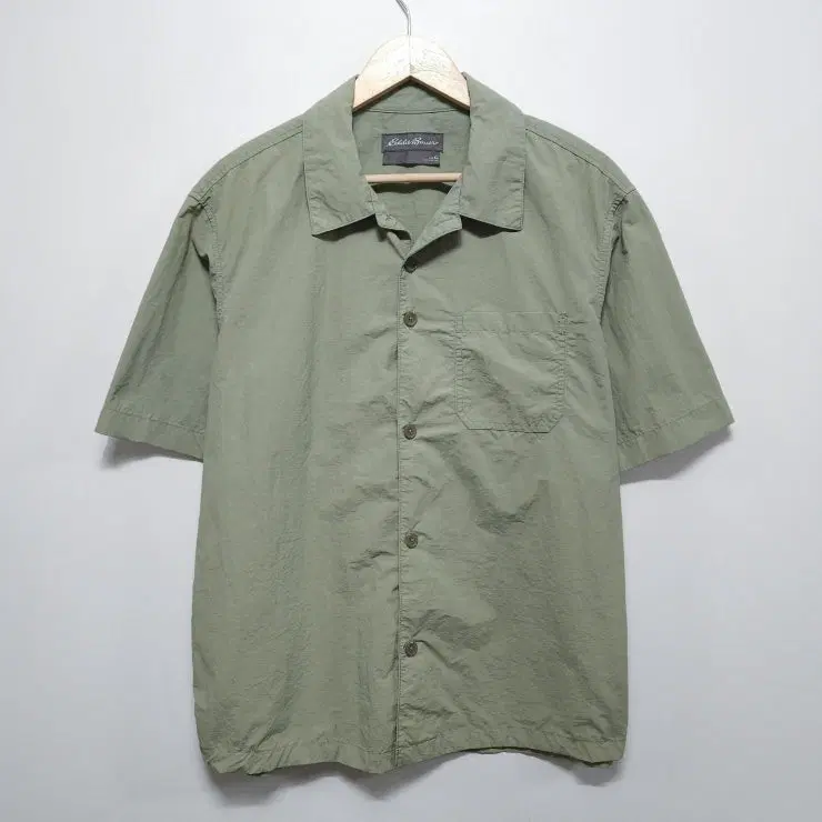 105 EDDIE BAUER 에디바우어 반팔 셔츠 나일론 바스락 오버핏