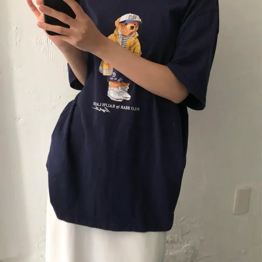 Polo 폴로 랄프로렌 신형 베어로고 네이비컬러 코튼 티셔츠
