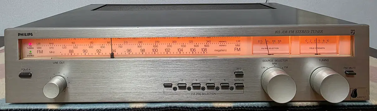 필립스 103 AM FM 튜너