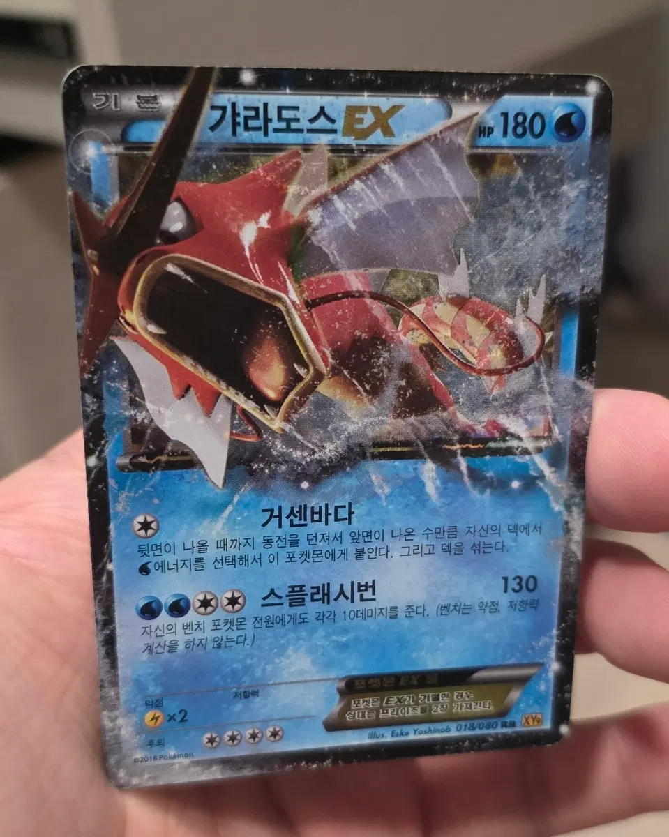 포켓몬 카드 갸라도스 EX 이로치 018/080 XY9 RR
