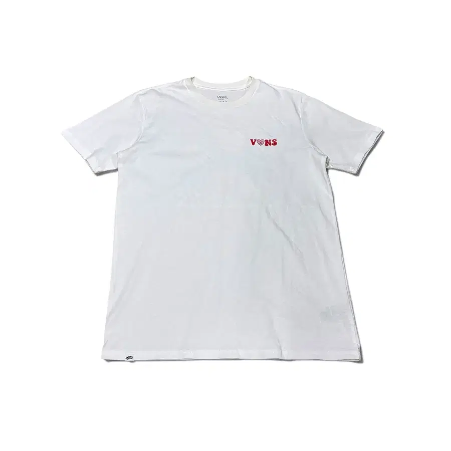 S 반스 VANS 화이트 빅프린팅 반팔티