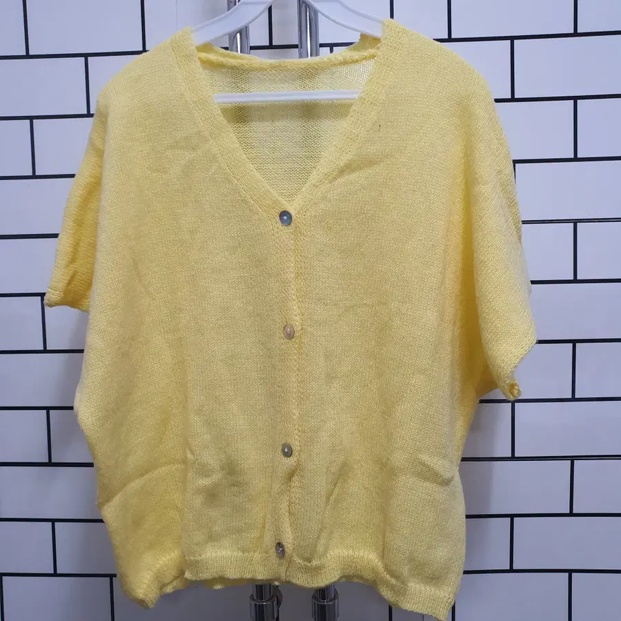 노-252 니트 반팔 가디건