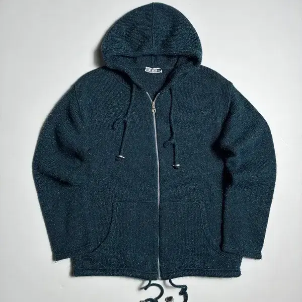 NEWPENNY 헤어리 니트 후드 집업 R3450