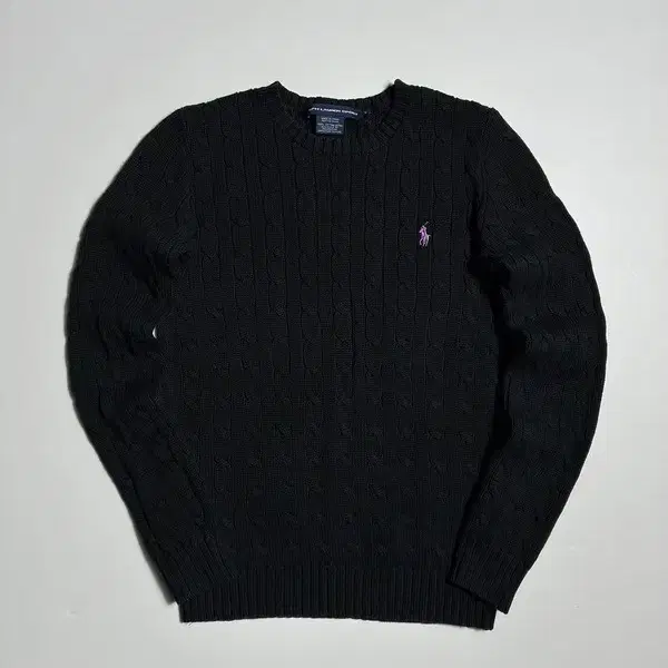 랄프 로렌 스포츠 베이직 포니 자수 케이블 니트 스웨터 R3452