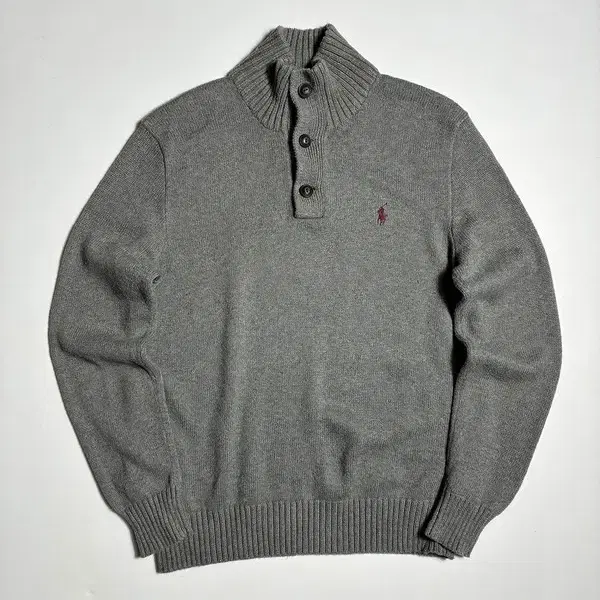 폴로 랄프로렌 버튼 플래킷 포니 자수 니트 스웨터 R3456
