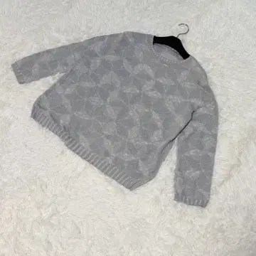 GIANNI LO GIUDICE 7부 소매 니트 자카드 기하학 패턴 일본제