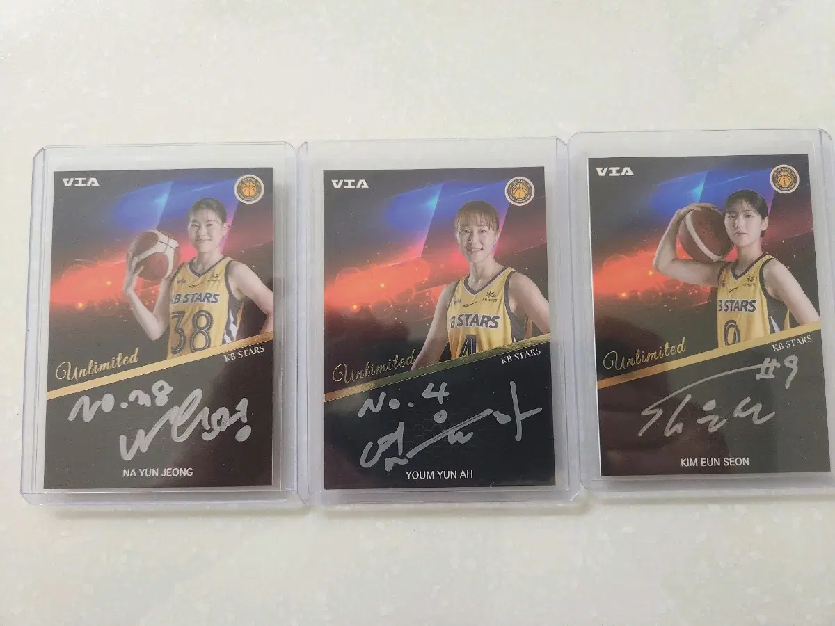 WKBL 염윤아 나윤정 김은선  오토카드 3장
