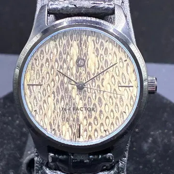 배터리 교환 완료 레어 yu-i FACTORY 33mm 손목시계 남성용 하브 가죽