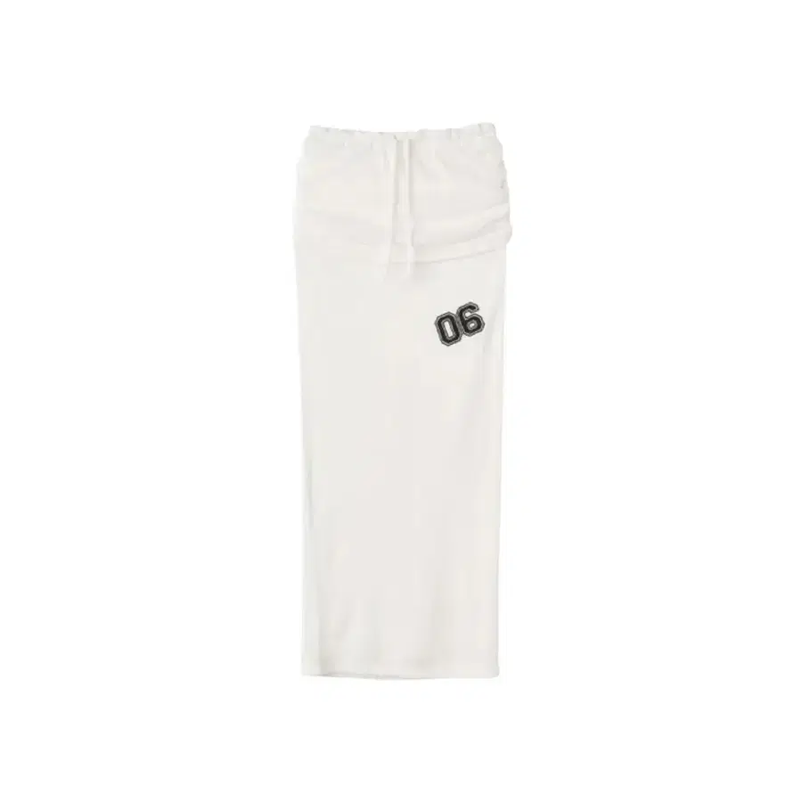 스컬프터 셔링 레이어드 맥시 스커트 화이트 새상품 S