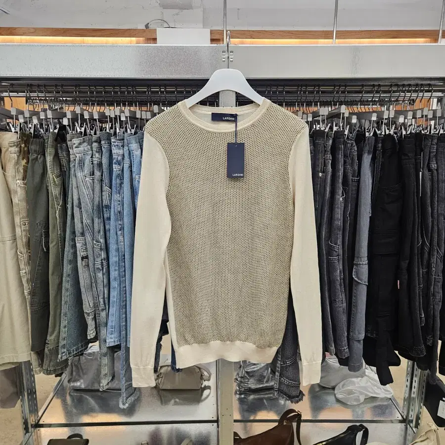 LARDINI 라르디니 코튼 린넨 니트 슬림핏 새상품 데드스탁 46