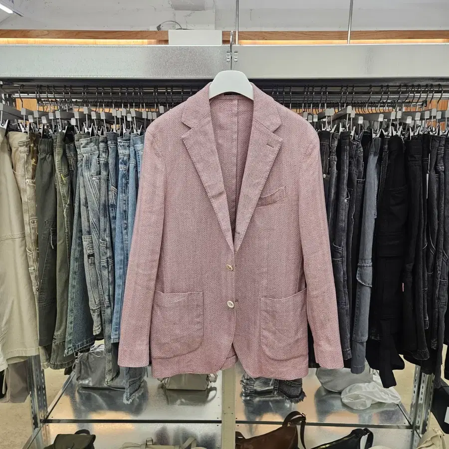 LARDINI 라르디니 자켓 3버튼 블레이져 핑크색 M~L 새상품