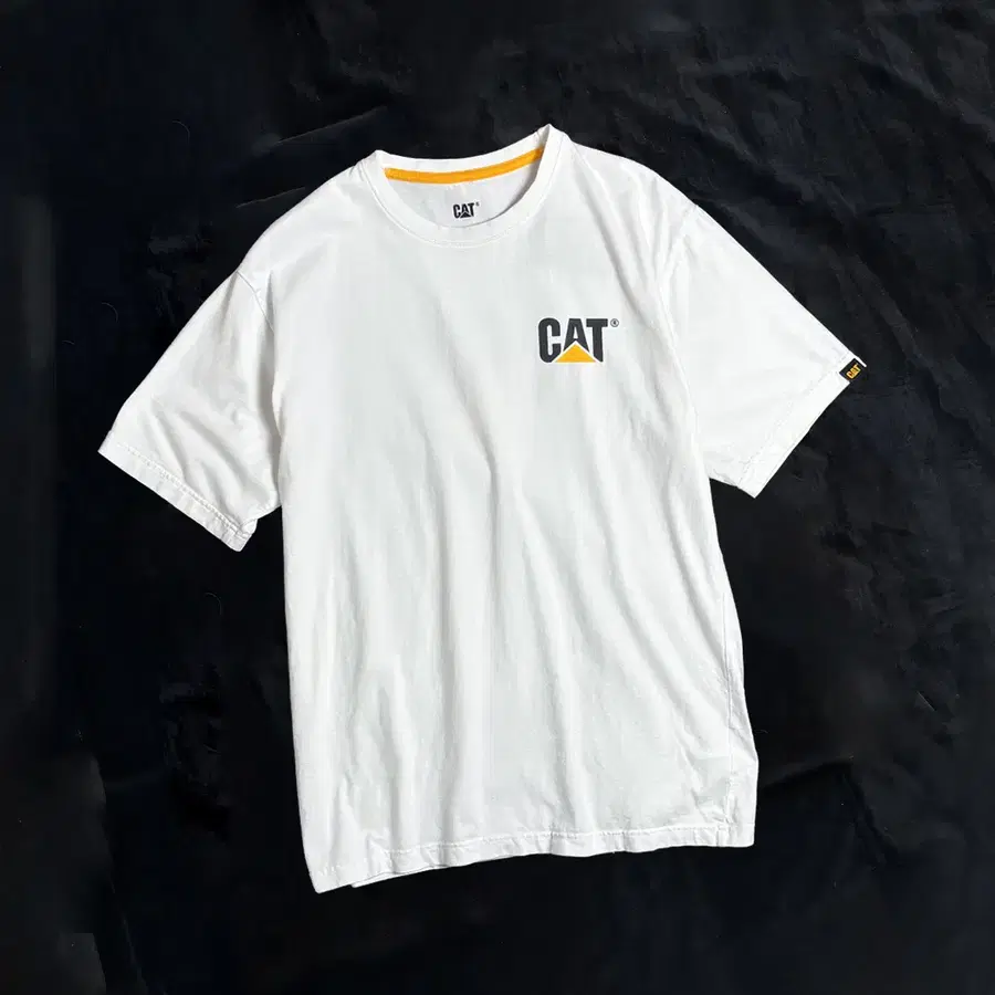 일본빈티지 Caterpillar 로고 티셔츠
