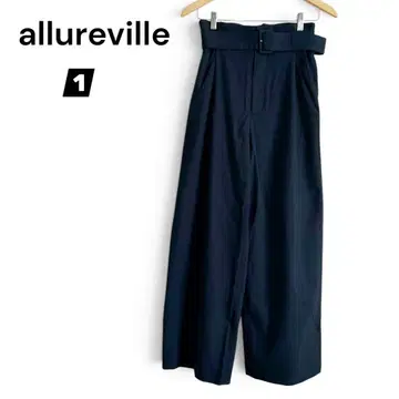 새상품급 allureville 알아바일 와이드 팬츠 네이비 심플 가을