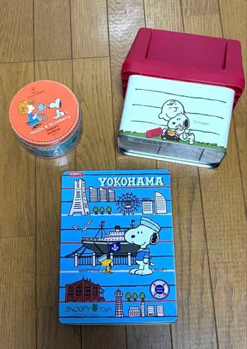 스누피 PEANUTS 스틸 캔 3종 세트
