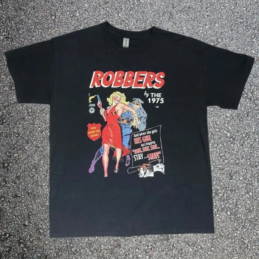 The 1975 'Robbers' 빈티지 코믹북 그래픽 밴드 티셔츠 L