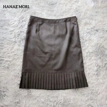 HANAE MORI 하나에모리 밑단 플리츠 타이트 스커트 42/L 오피스