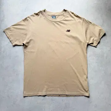 뉴발란스 랍스터 백 프린트 T셔츠 XL 베이지 자수 로고