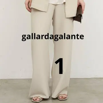 gallardagalante [슬림 레그 팬츠] 와이드 드로스트 팬츠 베이지 1
