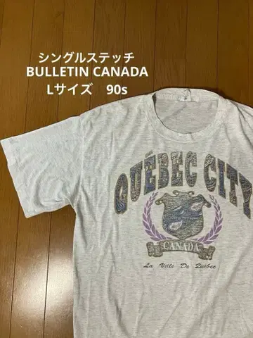 90s BULLETIN CANADA 그래픽 T셔츠 싱글 스티치