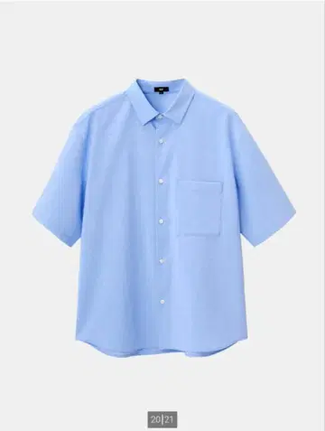 PLST 프레셔스 드라이 레귤러 카라 셔츠 62BLUE