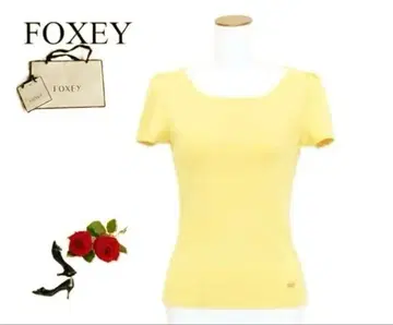 새상품급 FOXEY/폭시 제리빈 스웨터 로고 플레이트 포함 38