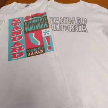STANDARD CALIFORNIA T셔츠 2장 세트 화이트 M 사이즈
