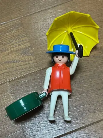 플레이모빌 빈티지 피규어 우산과 케이스 포함