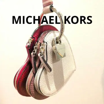 새상품급 레어품 MICHAEL KORS 하트형 코인 케이스 3연 참