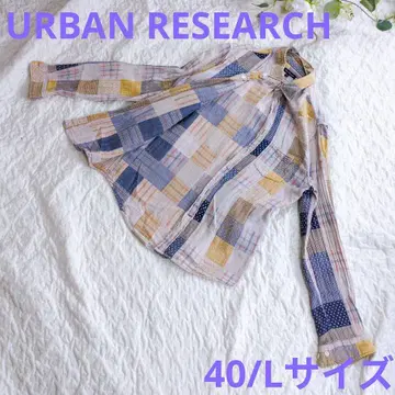 [ URBAN RESEARCH ] 패치워크 긴팔 셔츠 40/L 사이즈