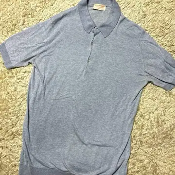 JOHN SMEDLEY IMPERIAL KASHMIR 피케 셔츠 블루