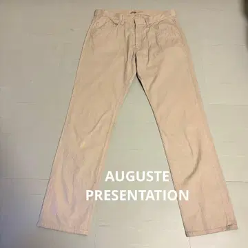 AUGUSTE-PRESENTATION 코튼 캐주얼 팬츠 베이지