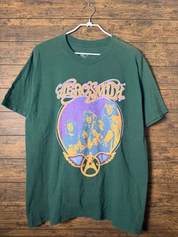 AEROSMITH 밴딩 T셔츠 XL 그린